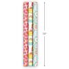 Hallmark Pastel Wrapping Paper Rolls – Pink, Purple, Blue, Green, Yellow, Orange Gift Wrap Paper (Set of 3 Rolls: 75 sq. ft. ttl.) for Birthday, Baby Shower, Easter, Any Occasion(Donuts and Strawberry)