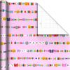 Hallmark Reversible Spring Wrapping Paper (3 Rolls: 75 Sq. Ft. Ttl) Floral, Lemons, Bright Abstract for Easter, Birthdays, Mother’s Day, Bridal Showers, Baby Showers(Friendship Bracelet)