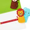 Hallmark Signature Easter Card with Bunny Ears Headband (Somebunny Loves You) for Kids, Grandchildren, Niece(Jungle Animal Finger Puppets)
