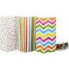 Hallmark Spring Pastel Party Favor and Wrapped Treat Bags, Assorted Designs (30 Ct., 10 Each of Chevron, Dots, Stripes) for Baby Showers, Birthdays, Easter, Mothers Day, Care Packages, May Day(Chevron  Polka Dots  Vertical Stripes)