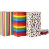 Hallmark Spring Pastel Party Favor and Wrapped Treat Bags, Assorted Designs (30 Ct., 10 Each of Chevron, Dots, Stripes) for Baby Showers, Birthdays, Easter, Mothers Day, Care Packages, May Day(Vertical Stripes  Horizontal Stripes  Polka Dots)
