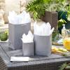 Hallmark White Gift Bags in Assorted Sizes (8 Bags: 2 Small 5″, 2 Medium 8″, 2 Large 11″, 2 Extra Large 14″) for Christmas, Weddings, Bridal Showers, Birthdays, Graduations(Gray)