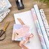 Hallmark Wrapping Paper Bundle with Cut Lines on Reverse – Blush Pink, Gray, Blue, Gold (3-Pack: 55 sq. ft. ttl.) High Gloss & Metallic Prints for Mothers Day, Weddings, Baby Showers, Bridal Showers(Pastel Balloons  Confetti  Marble)