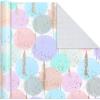 Hallmark Wrapping Paper Bundle with Cut Lines on Reverse – Blush Pink, Gray, Blue, Gold (3-Pack: 55 sq. ft. ttl.) High Gloss & Metallic Prints for Mothers Day, Weddings, Baby Showers, Bridal Showers(Pastel Balloons  Confetti  Marble)