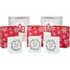 Red  White and Gray  Farmhouse  Snowflakes