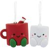 Hallmark Better Together Santa Milk Mug and Christmas Tree Cookie Magnetic Christmas Ornaments, Set of 2, Shatterproof(Hot Cocoa & Marshmallow)