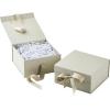 Hallmark Medium Gift Boxes with Bow and Shredded Paper Fill, Pack of 2 (Antique White 8 inch Box) for Weddings, Bridal Showers, Graduations, Birthdays, Bridesmaids Gifts, All Occasion(Antique White)