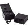 Hallmark Medium Gift Boxes with Bow and Shredded Paper Fill, Pack of 2 (Antique White 8 inch Box) for Weddings, Bridal Showers, Graduations, Birthdays, Bridesmaids Gifts, All Occasion(Black)