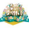 Jumbo Pop Up Card  Easter Eggs and Flowers