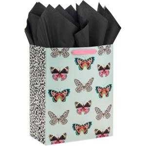 Hallmark 13″ Large Father’s Day Gift Bag with Tissue Paper and Gift Tag (Happy Dad Day, Light Blue)(Butterflies)