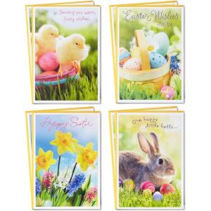 Hallmark Easter Cards Assortment, Fuzzy Wishes (8 Cards with Envelopes)(Easter  Cute Fuzzy Wishes)