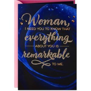 Hallmark Romantic Mothers Day Card for Wife, Girlfriend, or Partner (You’re Everything to Me)(Everything About You is Remarkable)
