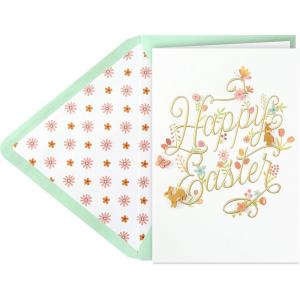 Hallmark Signature Easter Card (Bunnies and Butterflies) Vintage Easter Card Design(Bunnies and Butterflies)