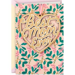 Hallmark Signature Mothers Day Card (All the Happiness You Bring)(Best Mom Ever  Removable Ornament)