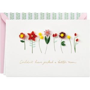 Hallmark Signature Mothers Day Card (Quilled Flowers, Couldn’t Have Picked a Better Mom) (899MBC1009)(Floral)