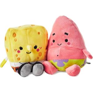 Hallmark itty Bitty Nickelodeon Spongebob Squarepants Plush Toy (Mr. Krabs), 4″ Mini Stuffed Animal, Easter Basket Stuffers(SpongeBob & Patrick)