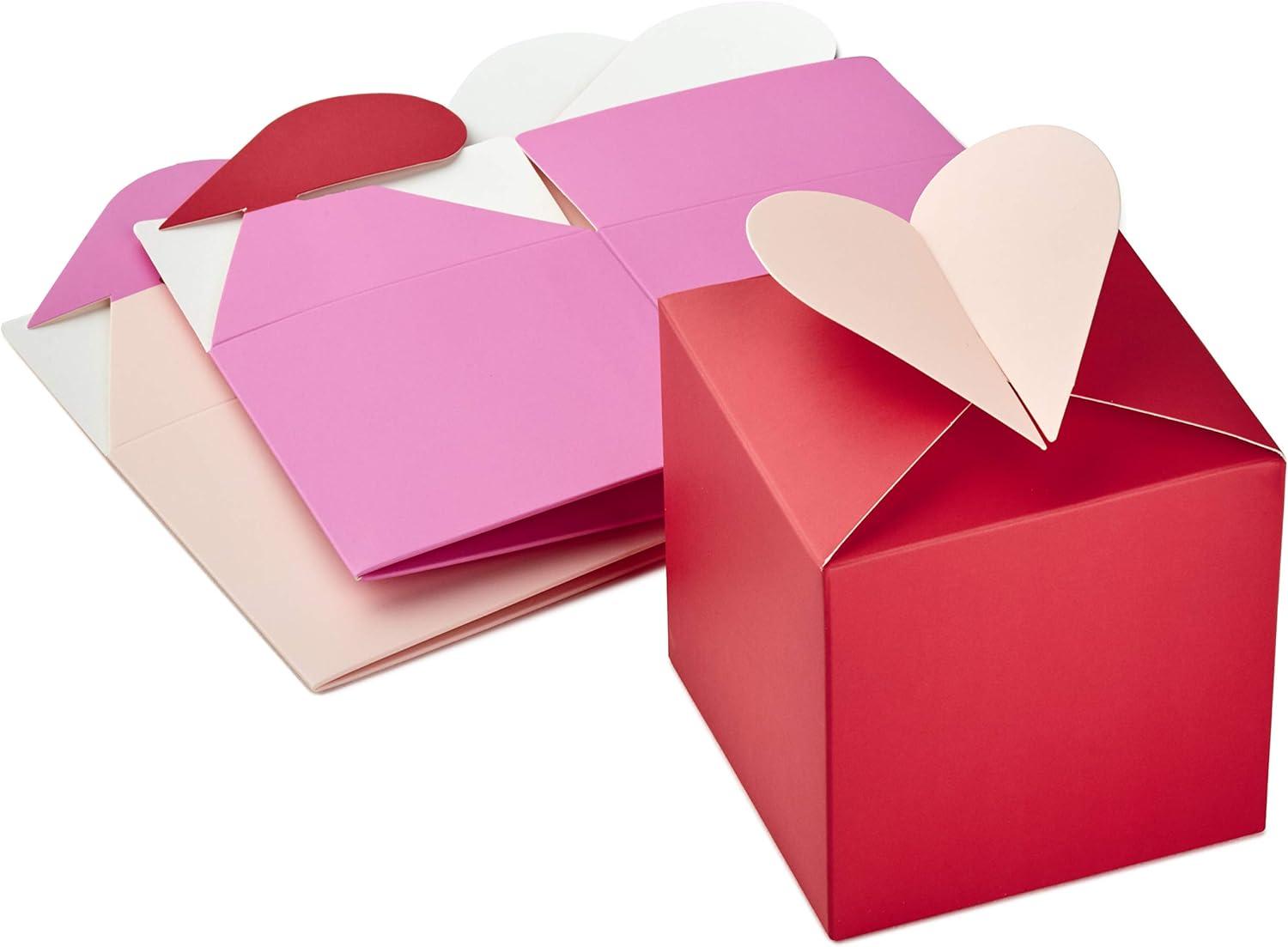 imageHallmark 5JVG1928 Paper Wonder 3quot Small Valentines Gift Boxes Pack of 3 Hearts in Pink Purple and Red