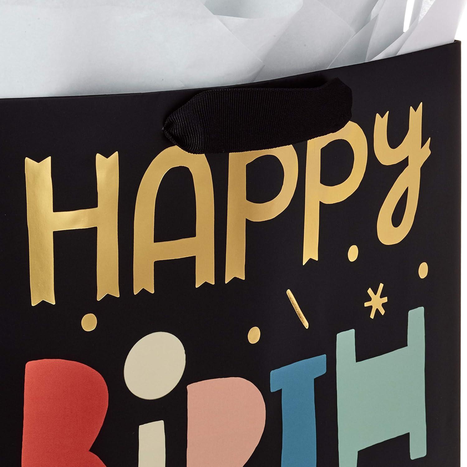imageHallmark Assorted Birthday Gift Bags 8 Bags 3 Small 6quot 3 Medium 9quot 2 Large 13quot Smiling Sun Balloons Cute Flowers and PlantsLets Celebrate