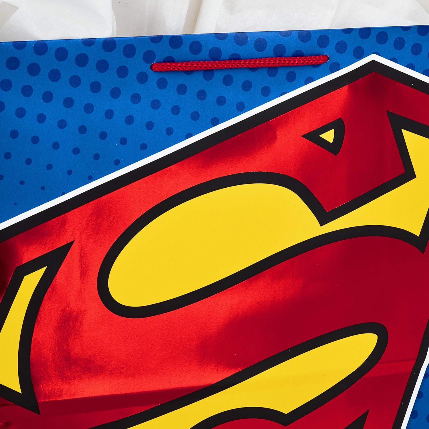 imageHallmark Batman Pop Up Birthday Card for Him Epic Day Signature Paper Wonder 3D CardLarge Superman Logo