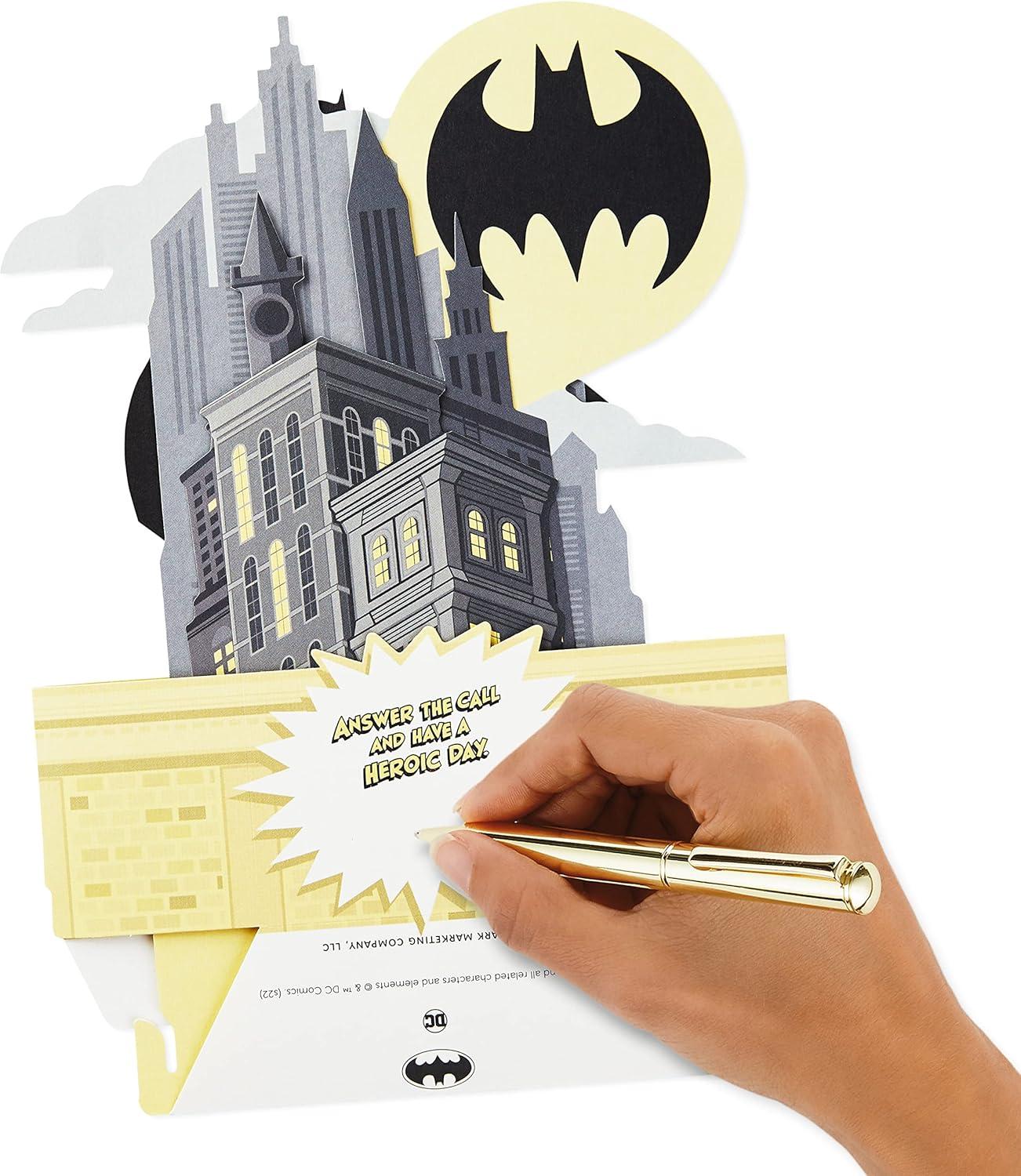 imageHallmark Batman Pop Up Birthday Card for Him Heroic Day Paper Wonder 3D CardHeroic Day