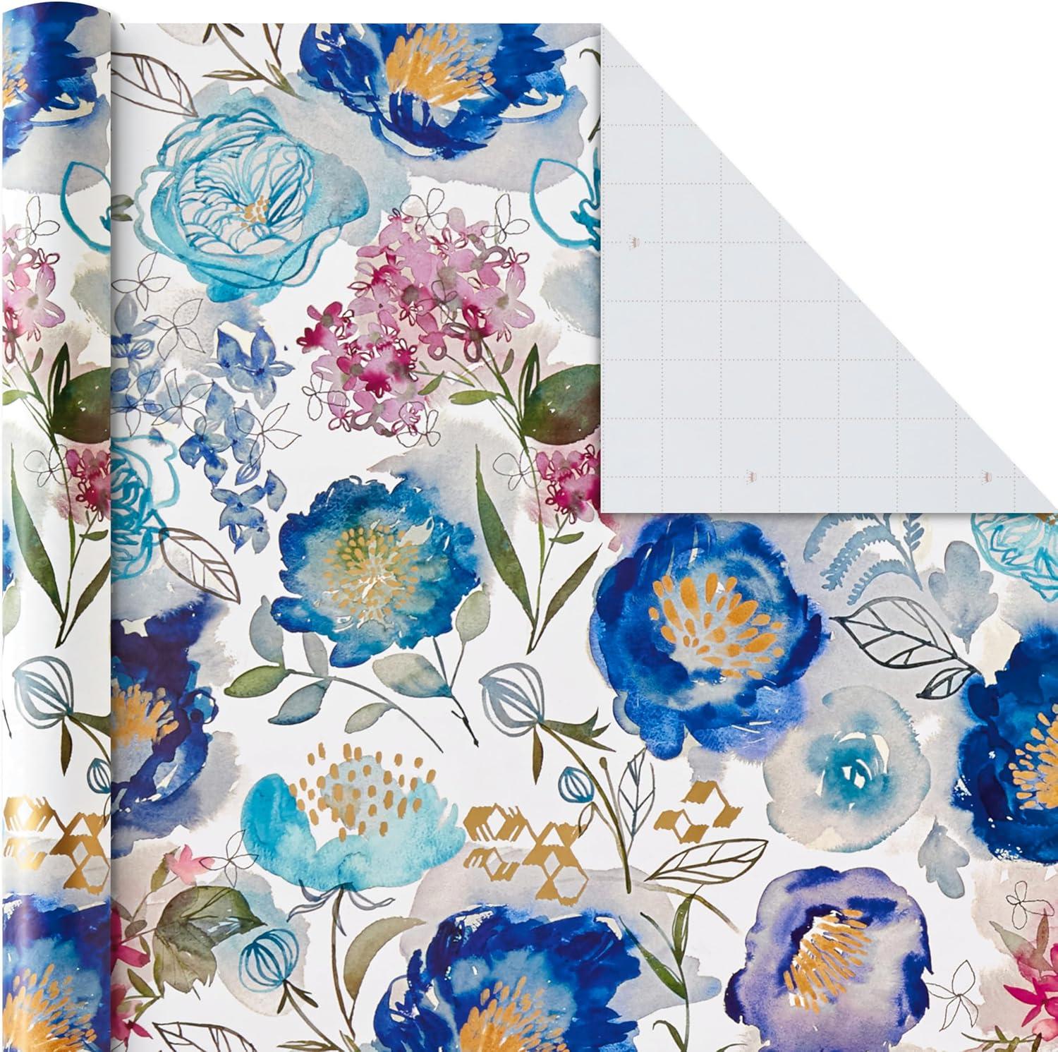 imageHallmark Birthday Wrapping Paper Rolls for Graduation Wedding Baby Shower Bridal Shower  Floral White and Gold ampamp Polka Dot Gift Wrap Paper Set of 6 Assorted Rolls 180 sq ft ttl
