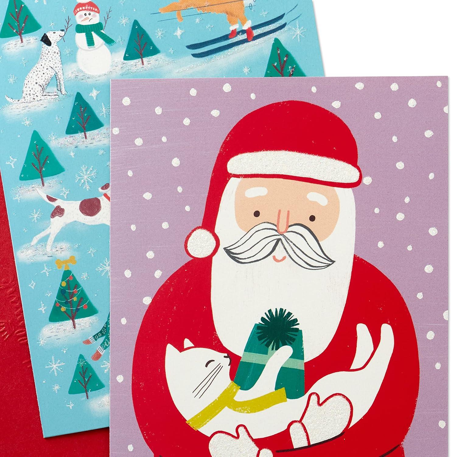 imageHallmark Boxed Christmas Cards Assortment Vintage Holidays 6 Designs 36 Cards with EnvelopesCats and Dogs  Holiday Card Assortment
