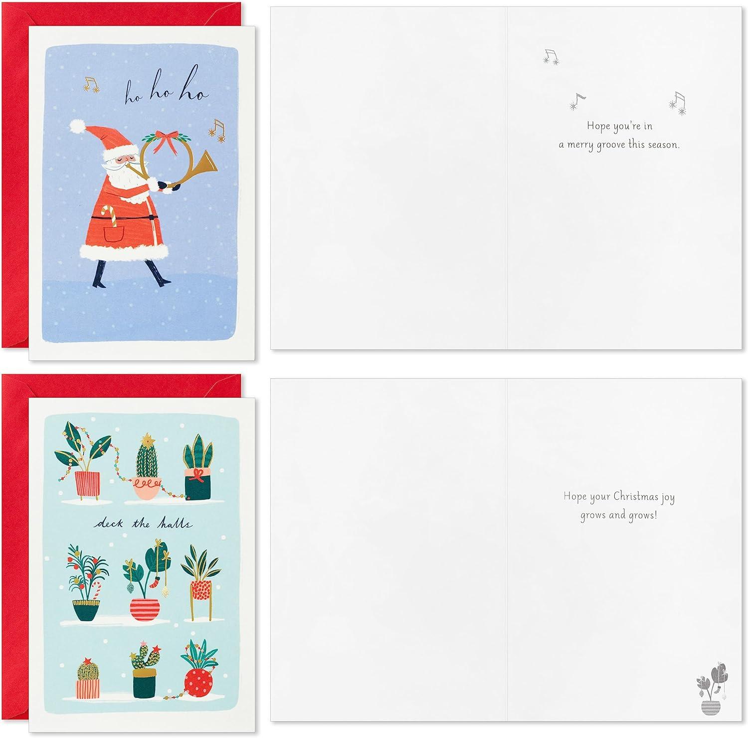 imageHallmark Boxed Christmas Cards Assortment Vintage Holidays 6 Designs 36 Cards with EnvelopesCute Holiday Illustrations Card Assortment