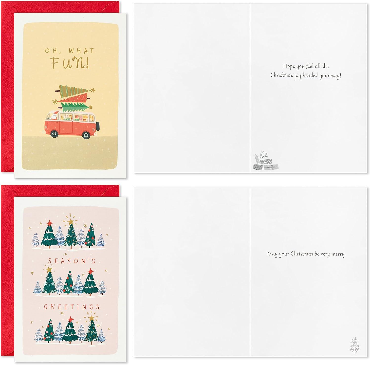 imageHallmark Boxed Christmas Cards Assortment Vintage Holidays 6 Designs 36 Cards with EnvelopesCute Holiday Illustrations Card Assortment