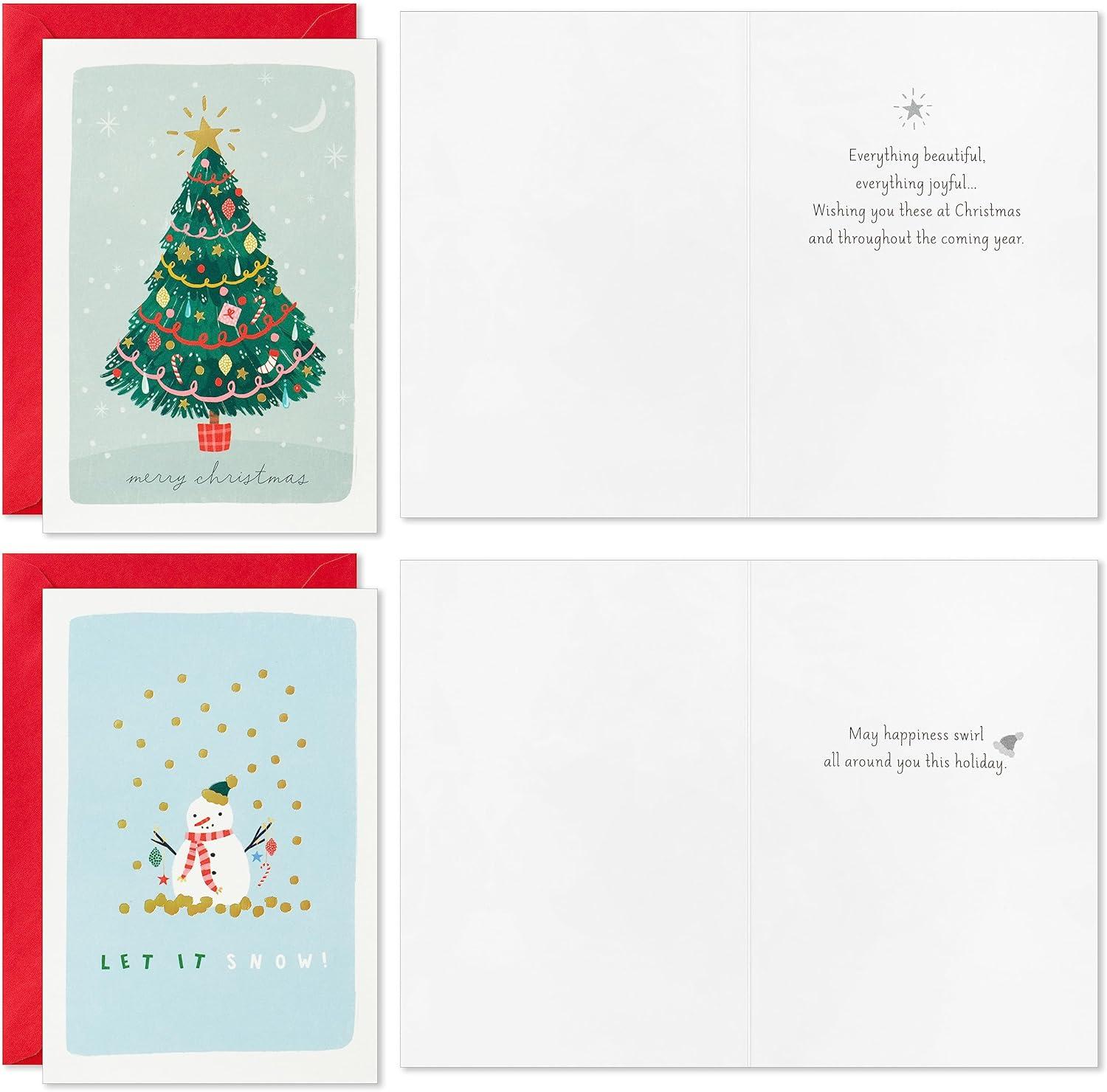 imageHallmark Boxed Christmas Cards Assortment Vintage Holidays 6 Designs 36 Cards with EnvelopesCute Holiday Illustrations Card Assortment