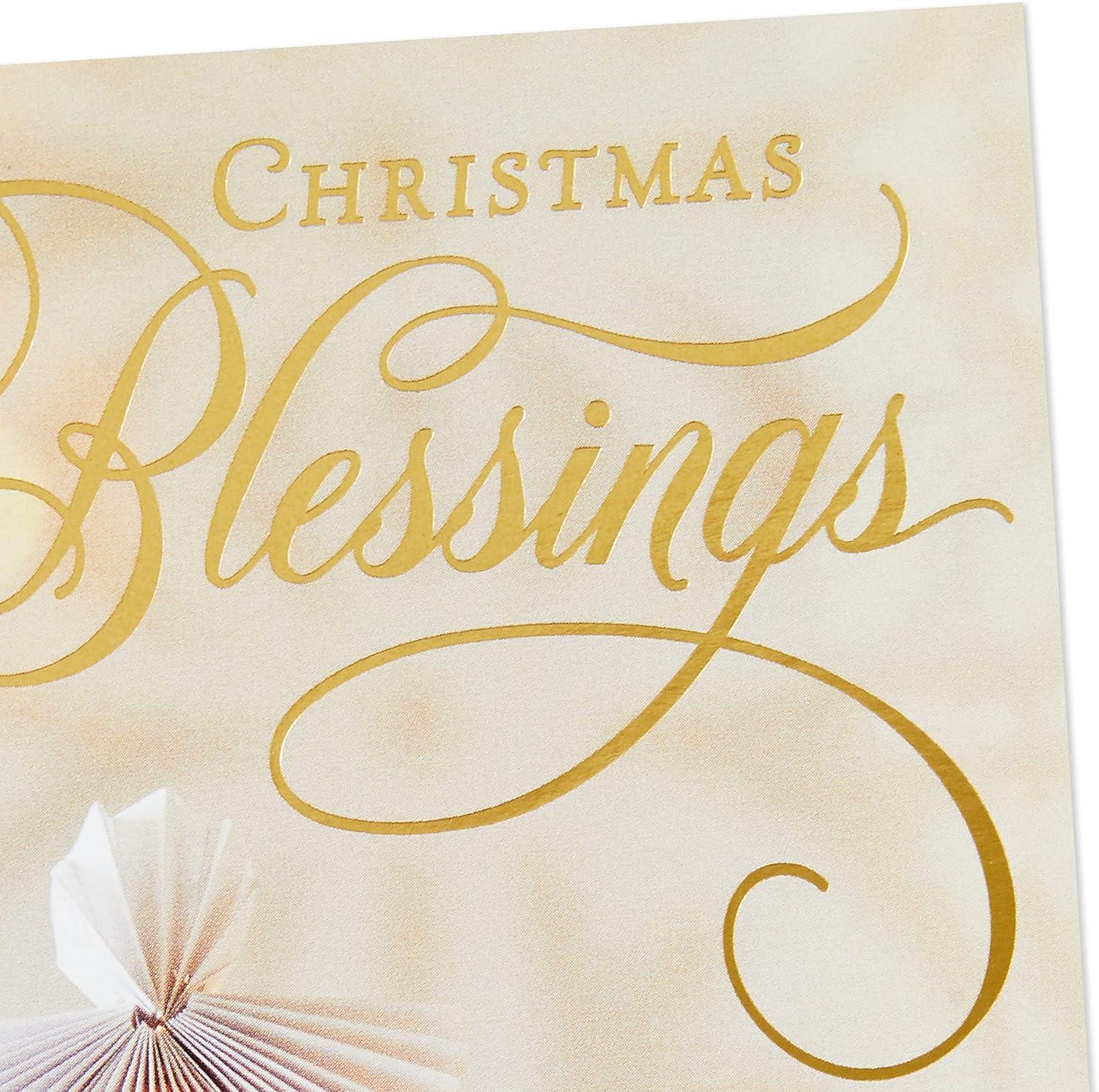 imageHallmark Boxed Religious Christmas Cards Assortment Christmas Blessings 6 Designs 24 Cards with EnvelopesWhite and Gold Religious Holiday Assortment