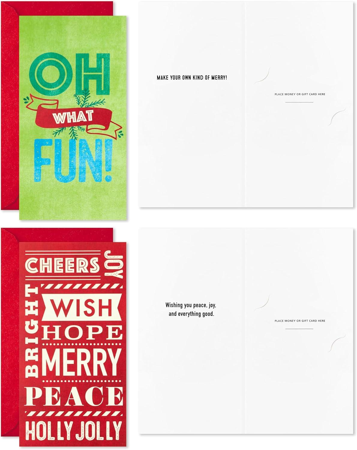 imageHallmark Christmas Gift Card Holders or Money Holders Assortment Colorful Holidays 36 Cards with EnvelopesColorful Holidays  36 Christmas Gift Card Holders