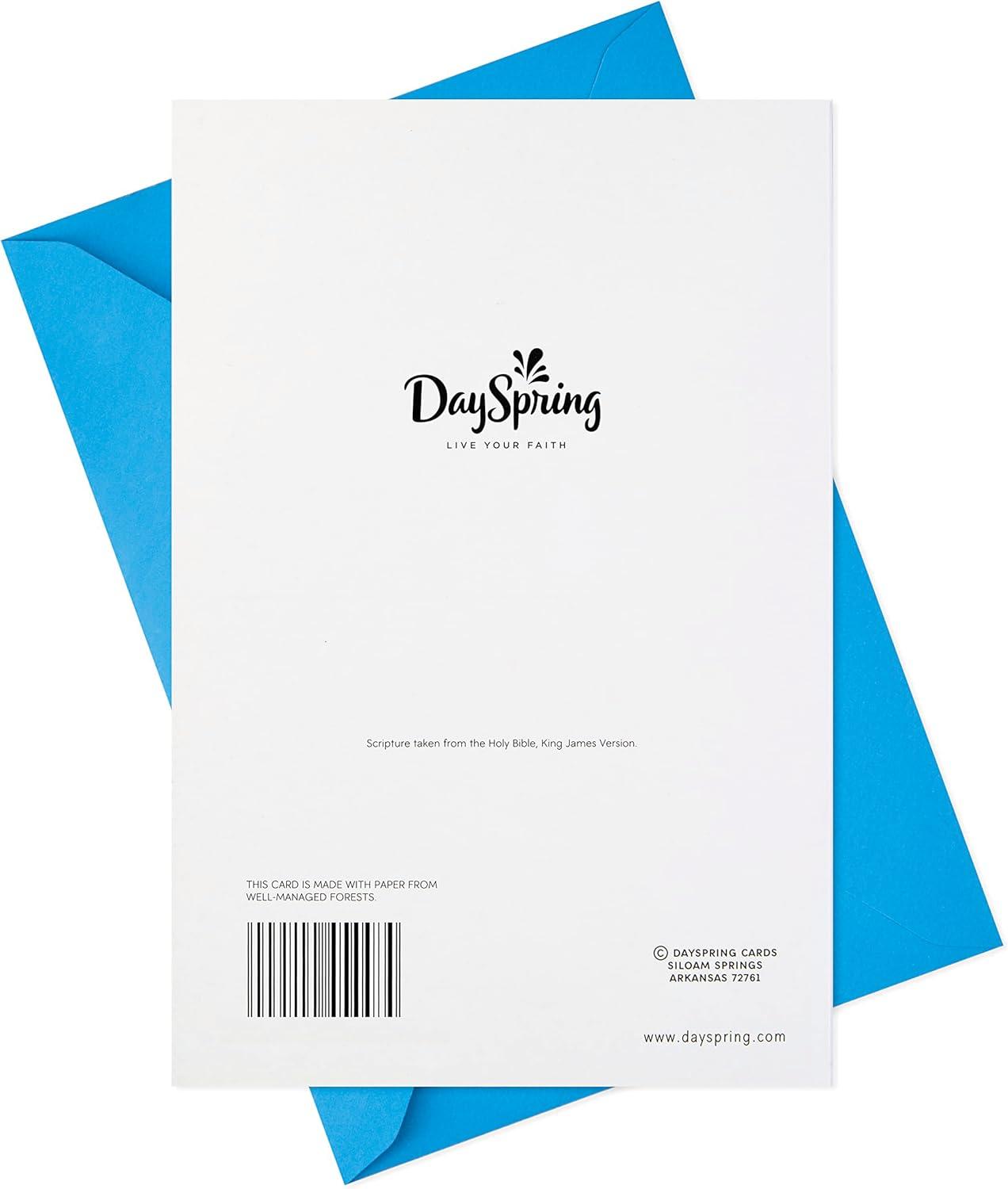 imageHallmark DaySpring Religious Christmas Card Glory to God Blue and SilverReligious  Glory to God Card