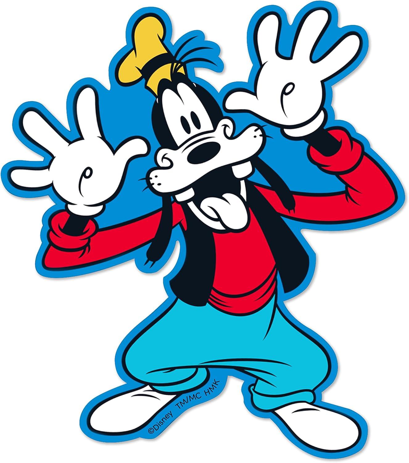 imageHallmark Disney Pack of 3 Stickers for Water Bottles Planners Notebooks Wall Mickey Minnie and Goofy Decals for Kids Teens Adults