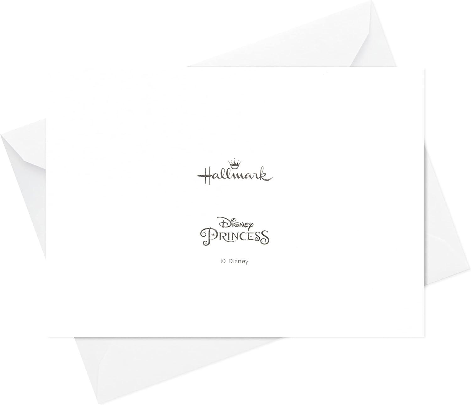 imageHallmark Disney Princess Blank Cards Assortment 12 All Occasion Cards and Envelopes Ariel Cinderella Jasmine Belle