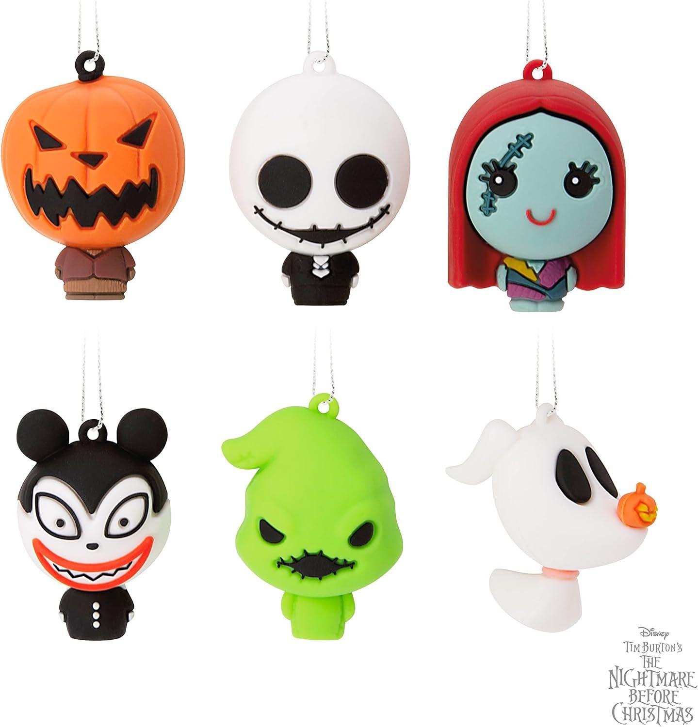 imageHallmark Disney Tim Burtons The Nightmare Before Christmas Scenes Mini Christmas Ornaments Shatterproof Set of 4Mini Set of 6