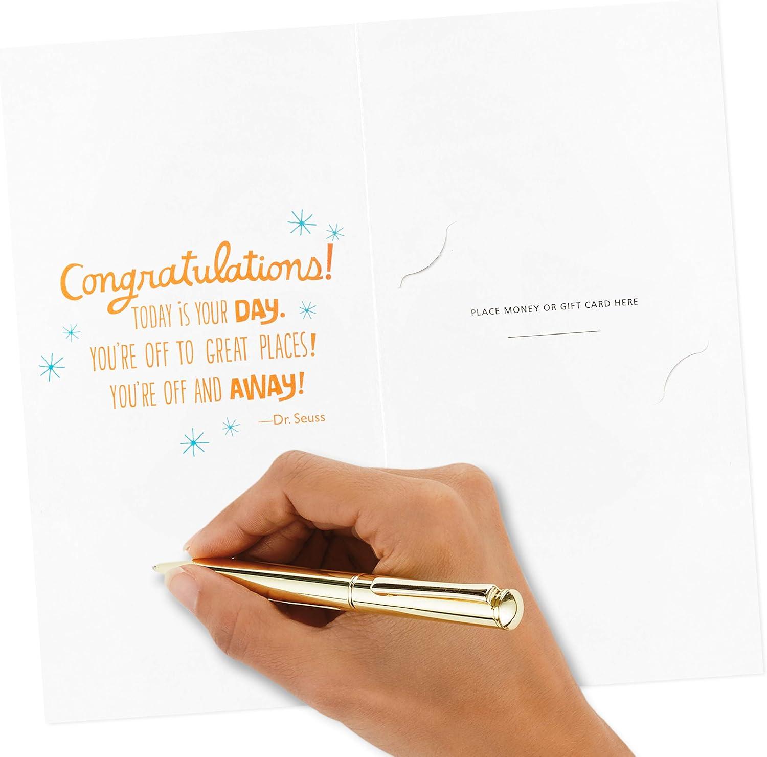 imageHallmark Dr Seuss Graduation Card Money Holders or Gift Card Holders Oh the Places Youll Go 6 Cards with Envelopes for High School Kindergarten Middle School College and College GraduatesOh the Places Youll Go  6 Money Holder Cards