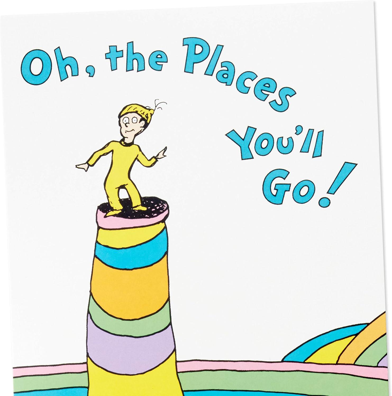 imageHallmark Dr Seuss Graduation Card Money Holders or Gift Card Holders Oh the Places Youll Go 6 Cards with Envelopes for High School Kindergarten Middle School College and College GraduatesOh the Places Youll Go  6 Money Holder Cards