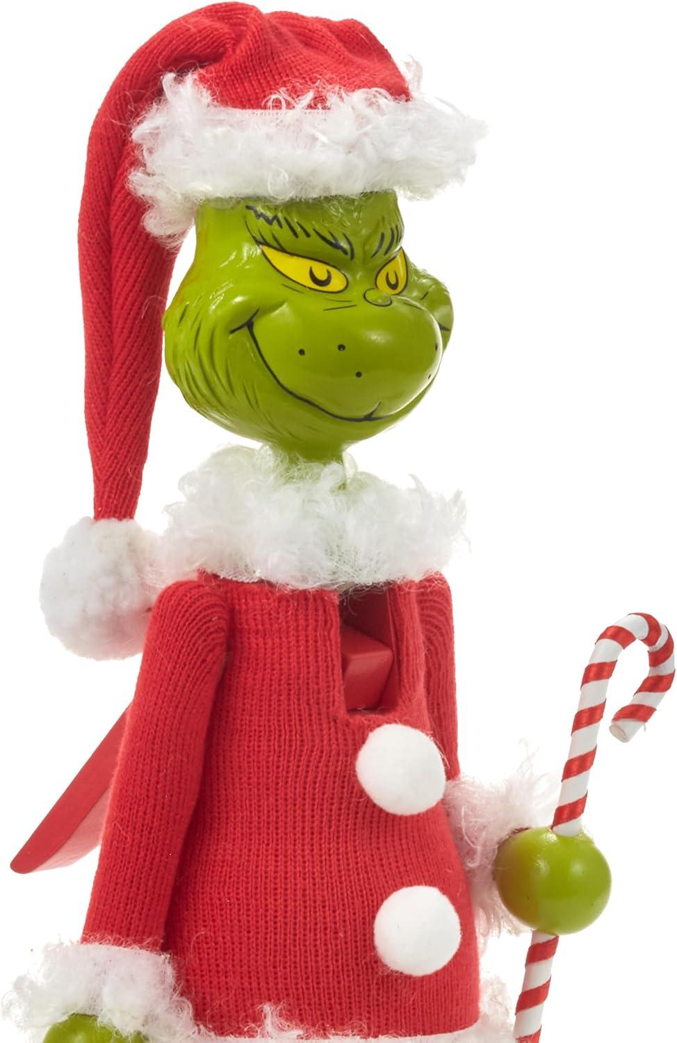 imageHallmark Dr Seusss How The Grinch Stole Christmas Nutcracker Figurine 12quot Grinch in Santa Suit Gift for Fans and Collectors