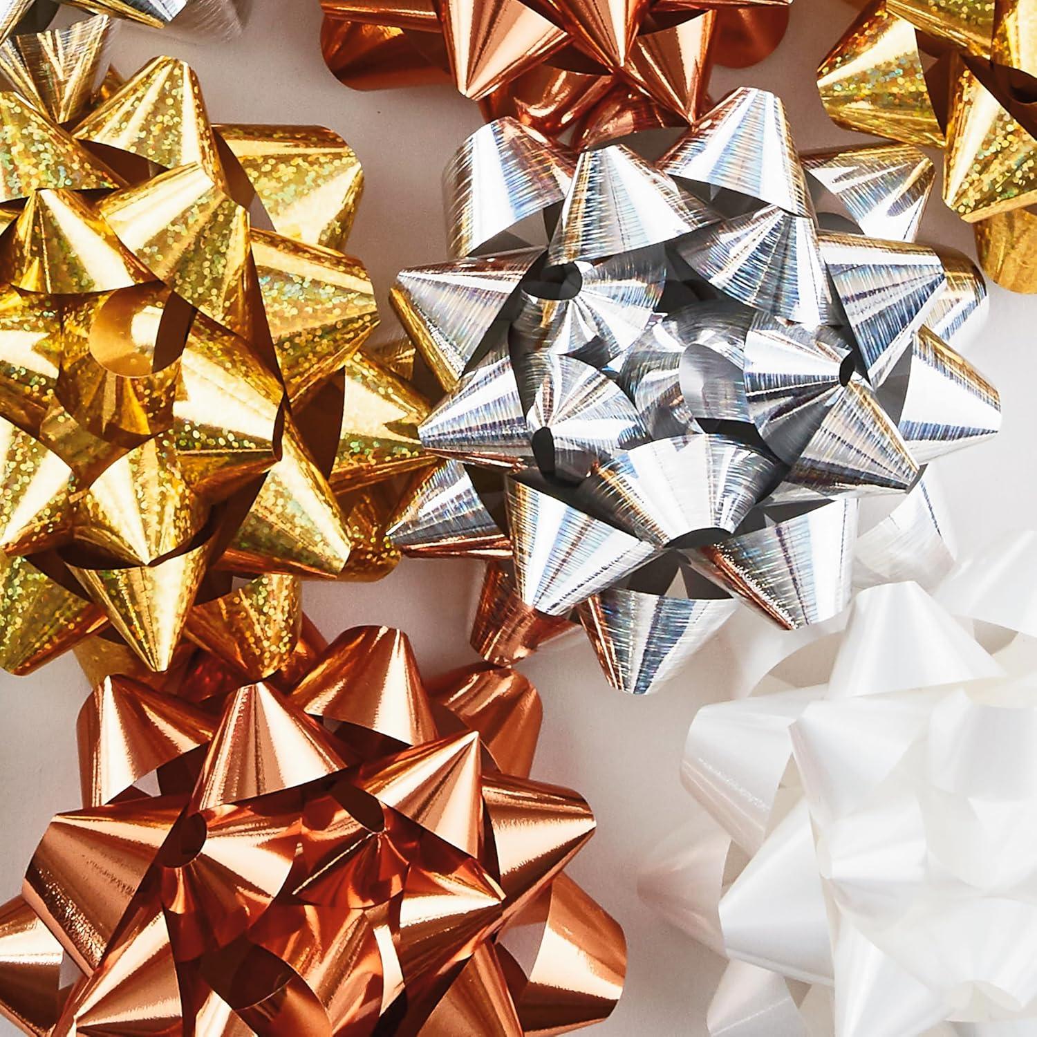 imageHallmark Gift Bow Assortment 12 Count Gold Silver Bronze White for Birthdays Mothers Day Weddings Bridal Showers Any OccasionMetallic  12 Count