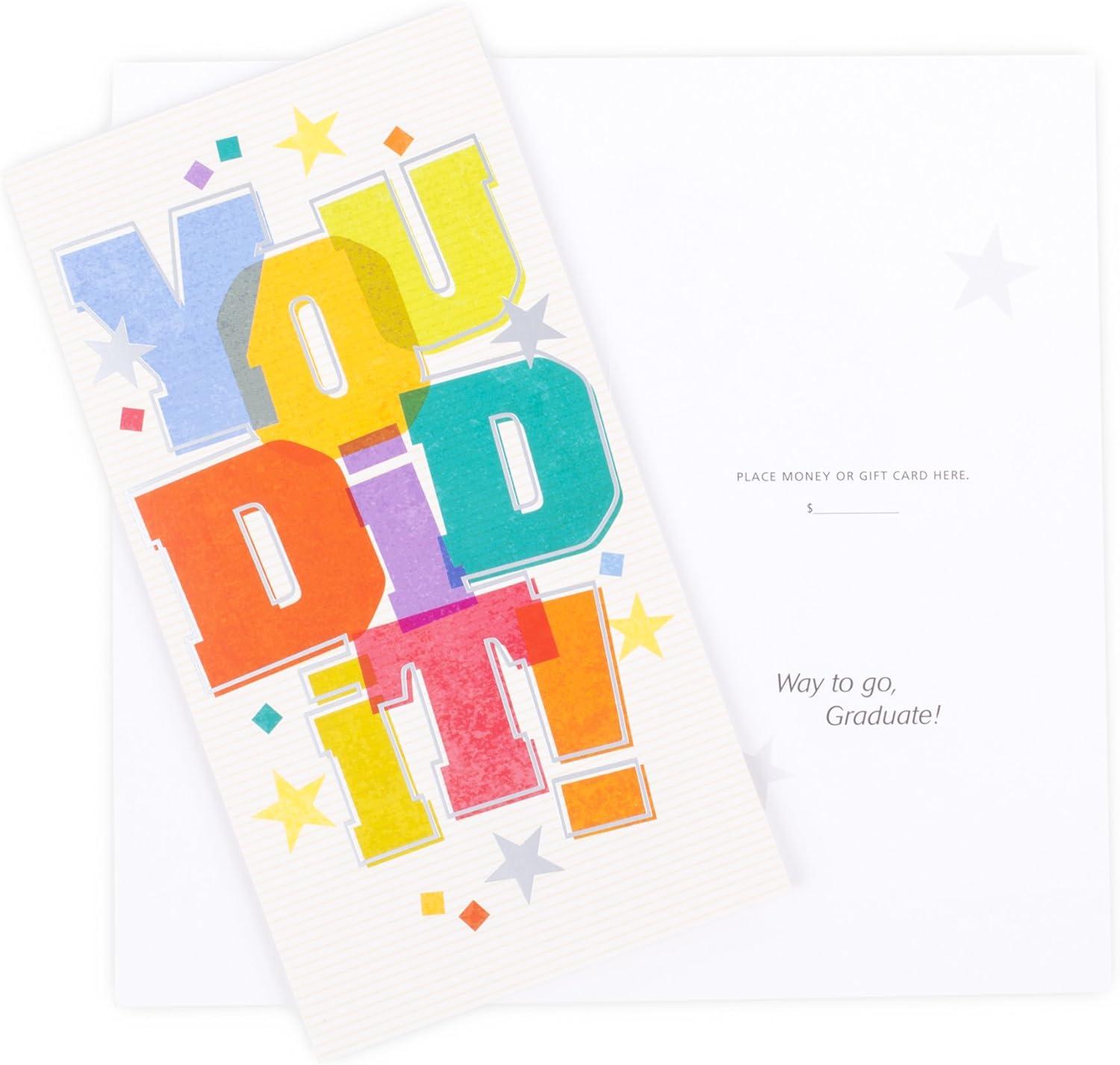 imageHallmark Good Mail Graduation Cards Assortment Every New Adventure Pack of 3 Cards with EnvelopesYou Did It