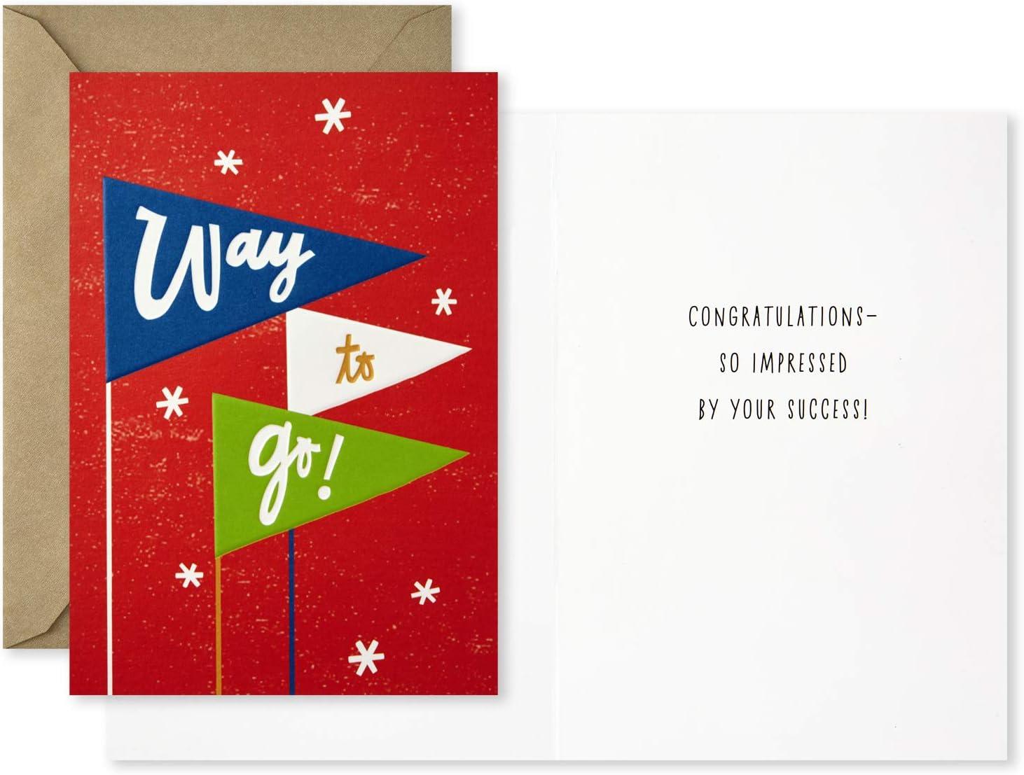 imageHallmark Graduation Cards Assortment 12 Cards with Envelopes 4 Designs Congrats Way to Go Hip Hip Hooray Grad CapCongratulations