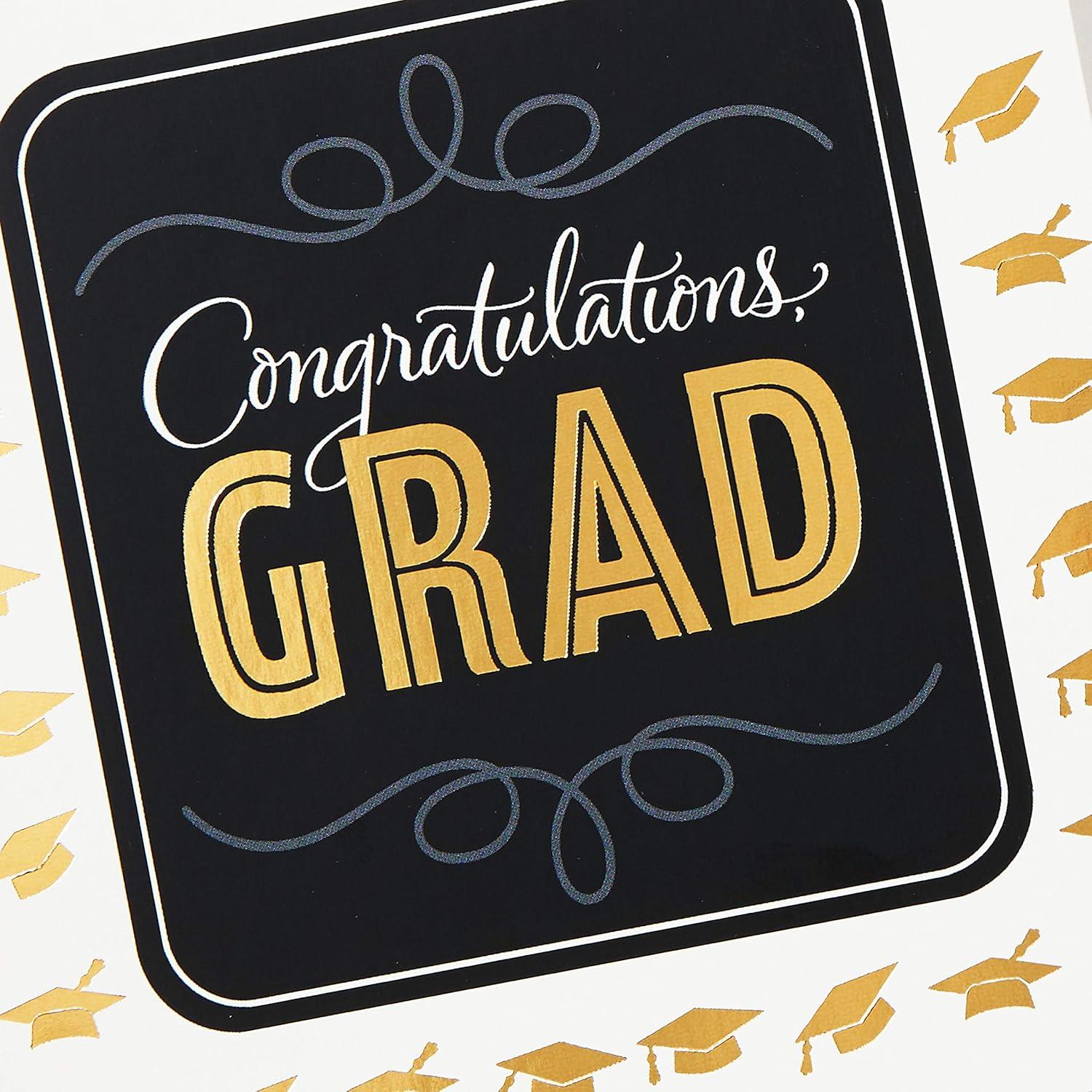 imageHallmark Graduation Cards Assortment Black and Gold Congratulations Grad 12 Cards and Envelopes 4 DesignsCongratulations Grad