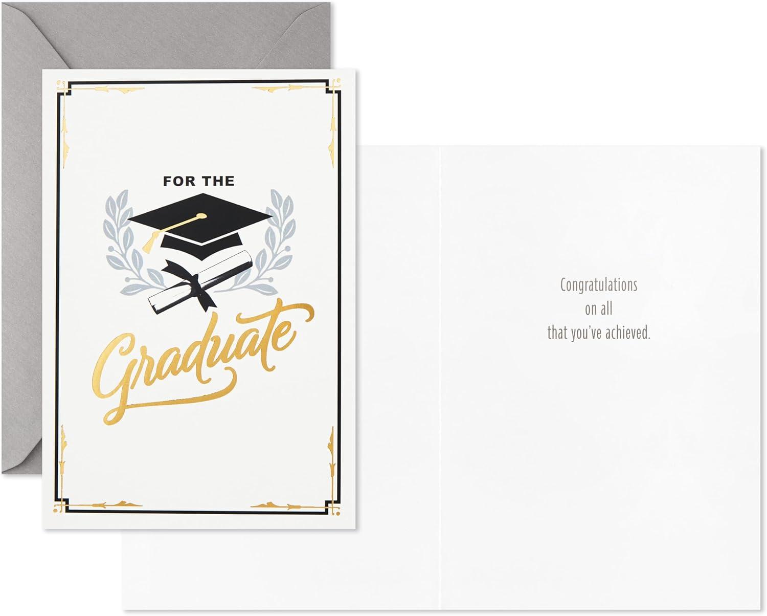 imageHallmark Graduation Cards Assortment Black and Gold Congratulations Grad 12 Cards and Envelopes 4 DesignsCongratulations Grad