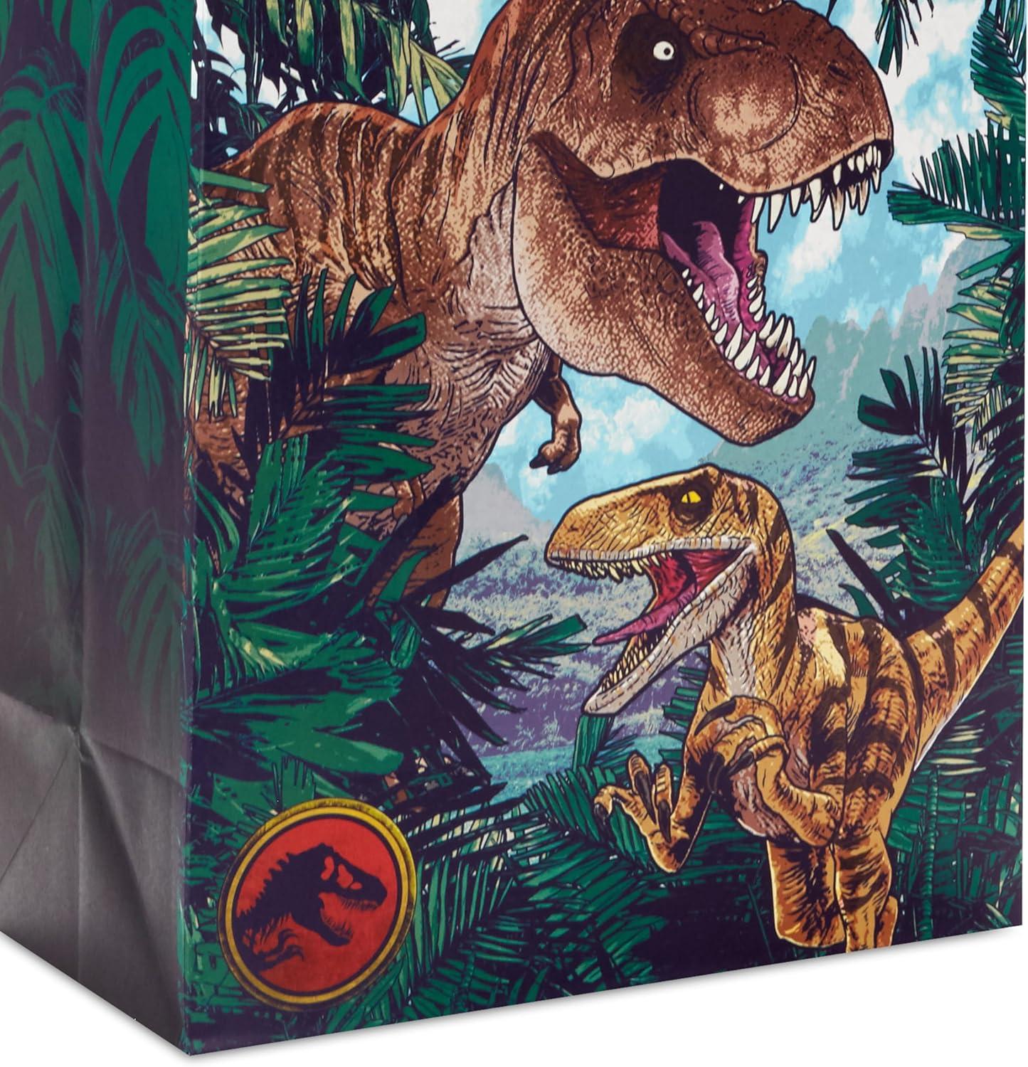 imageHallmark Jurassic Park 13quot Large Gift Bag with Tissue Paper TRex Dinosaurs for Birthdays Christmas HolidaysJurassic Park