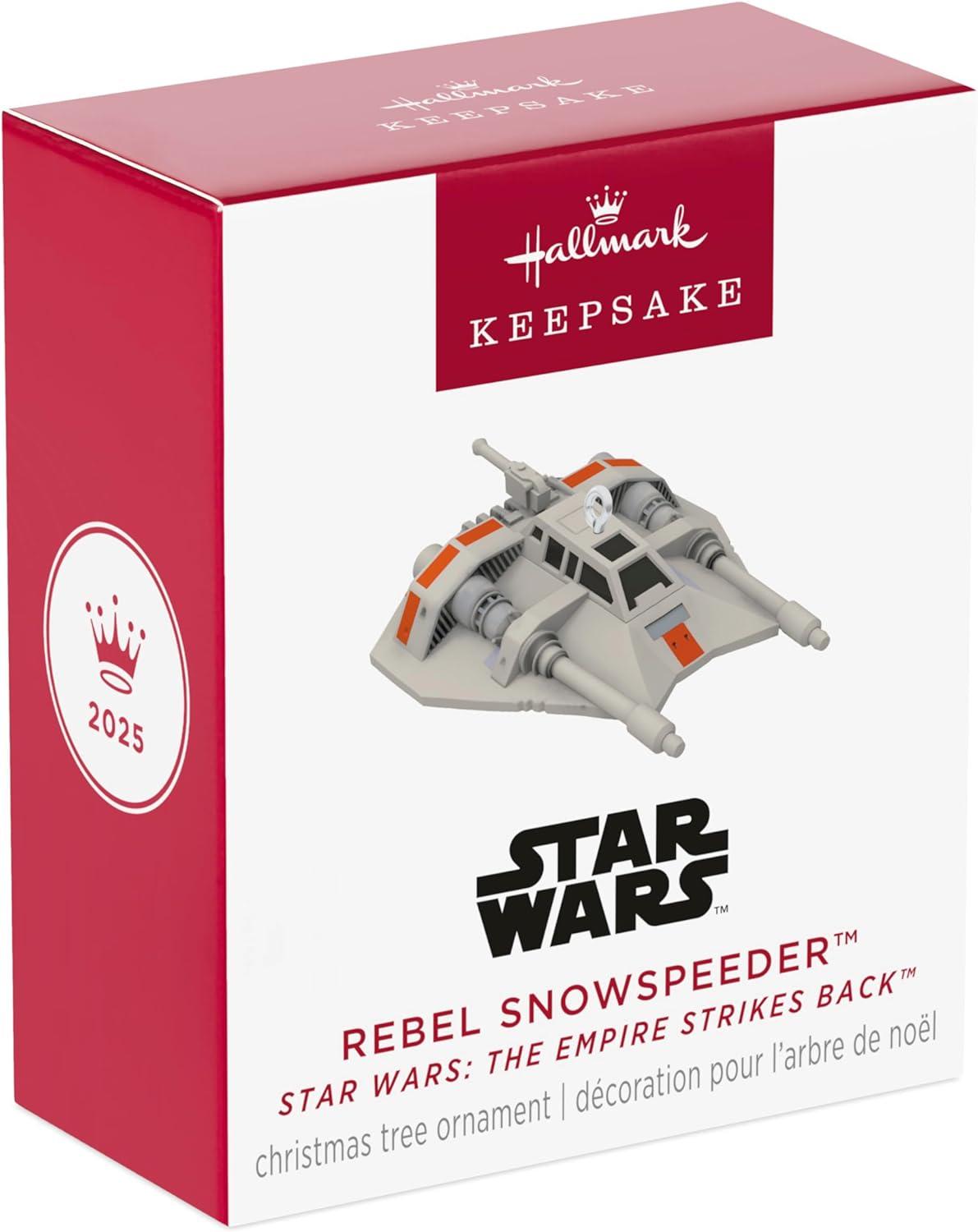 imageHallmark Keepsake 075quot Mini Christmas Ornament 2025 Star Wars Darth Vaders TIE Fighter Gifts for Star Wars FansThe Empire Strikes Back Rebel Snowspeeder