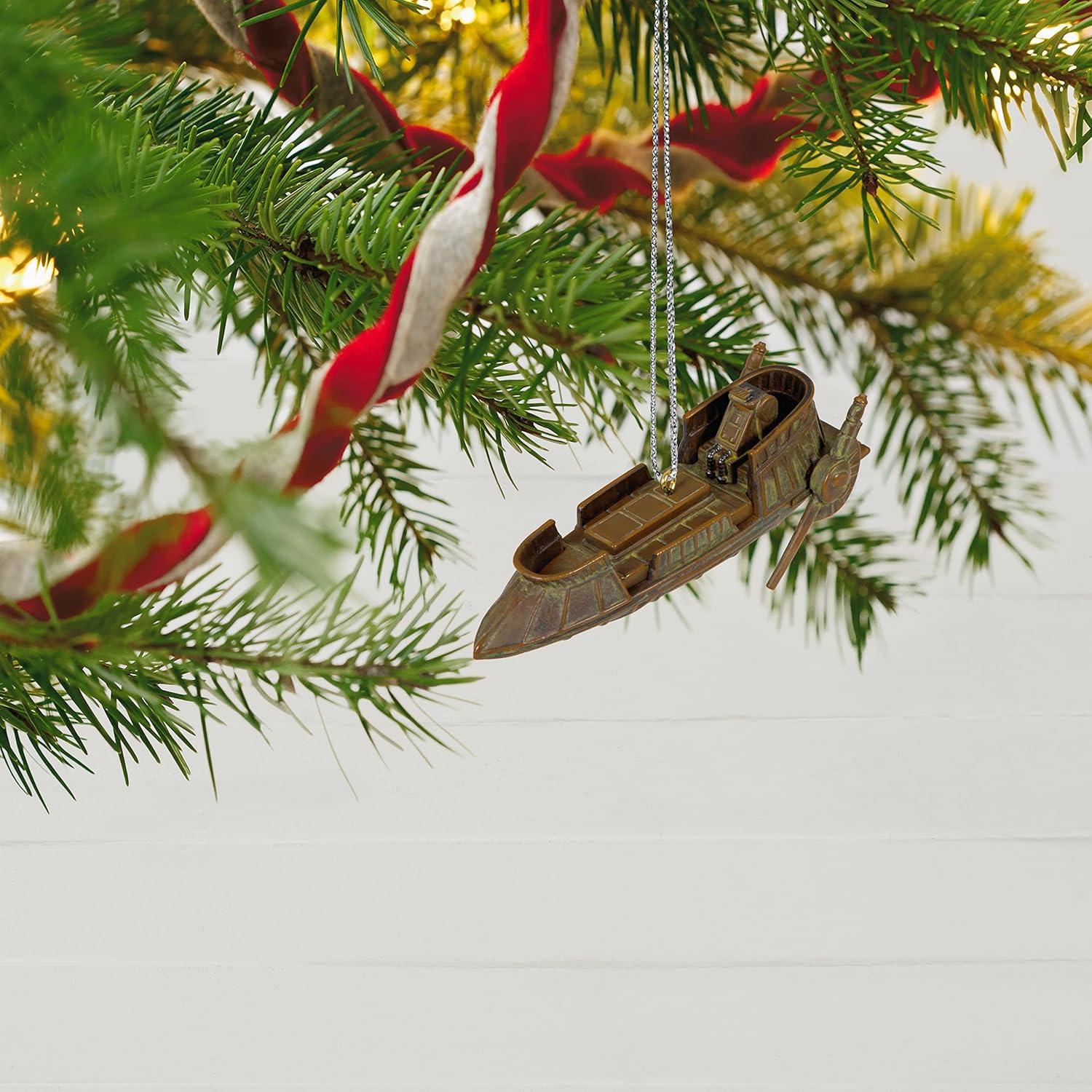 imageHallmark Keepsake 15quot Mini Christmas Ornament 2025 Star Wars Death StarReturn of the Jedi Desert Skiff