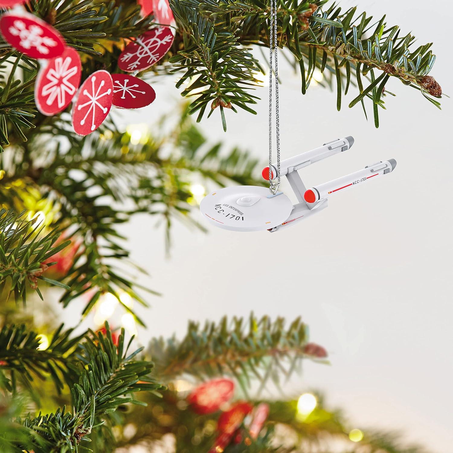 imageHallmark Keepsake 169quot Miniature Christmas Ornament 2023 Star Trek Captain Kirk Mini Gifts for TrekkiesMini USS Enterprise NCC1701