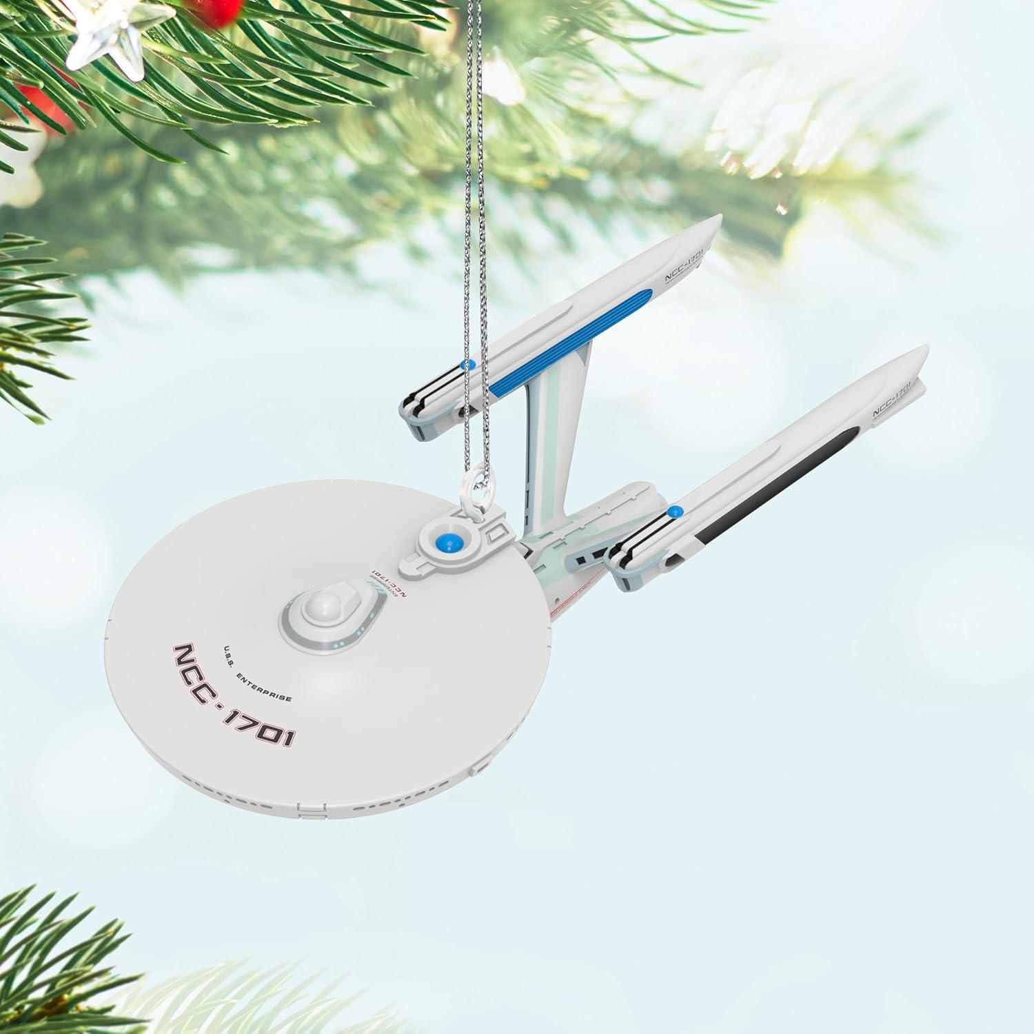 imageHallmark Keepsake 184quot Mini Christmas Ornament 2024 Star Trek The Motion Picture Spock Gifts for TrekkiesMini USS Enterprise