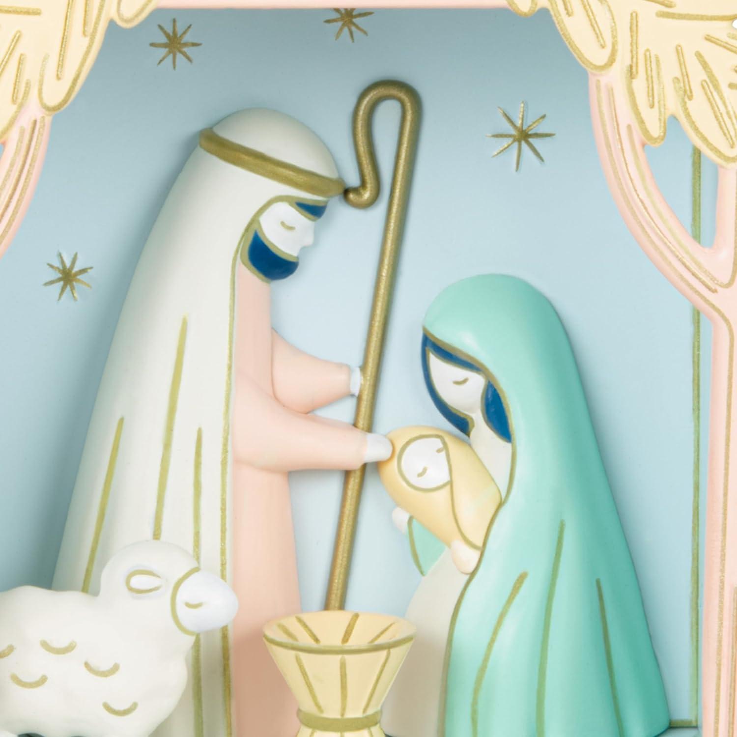imageHallmark Keepsake Christmas Ornament 2023 A Child is Born Nativity Papercraft Religious GiftFor Unto You