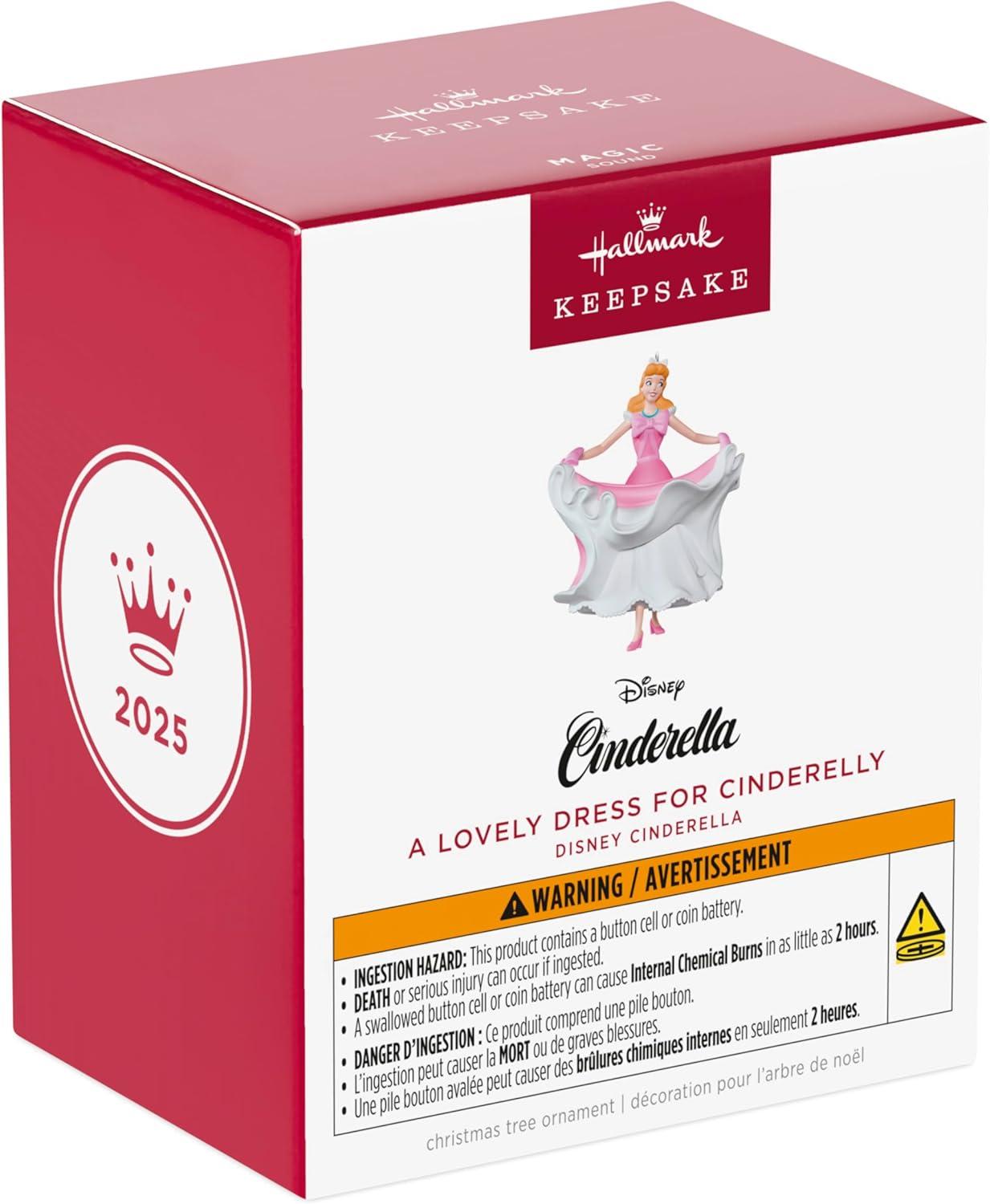 imageHallmark Keepsake Christmas Ornament 2025 Disney Cinderella A Lovely Dress for Cinderelly Musical Gifts for Disney FansCinderelly